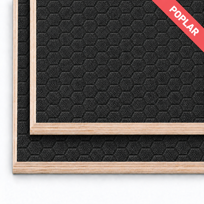 12mm Black Hexa Phenolic Poplar Plywood with red Poplar identification ribbon