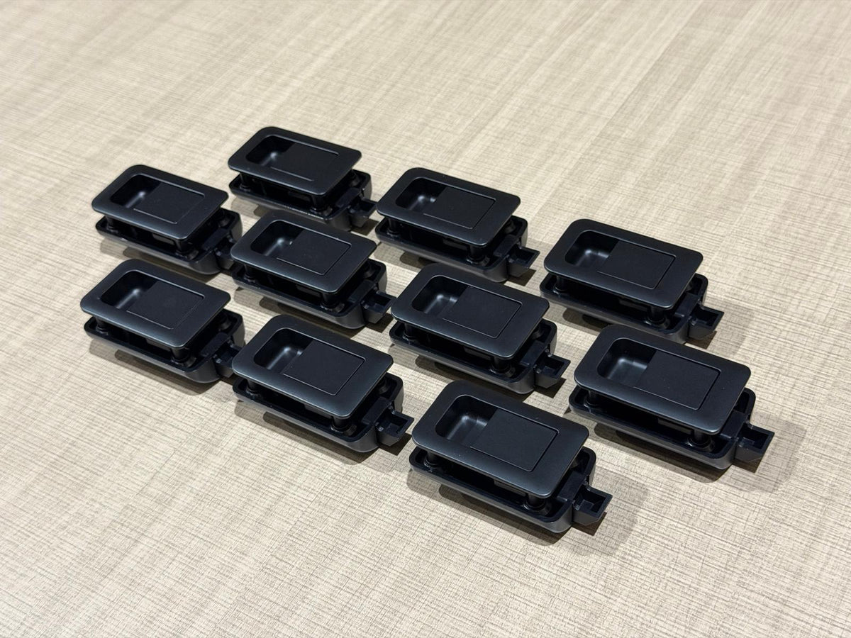 Black Flush Fit Door & Drawer Catches
