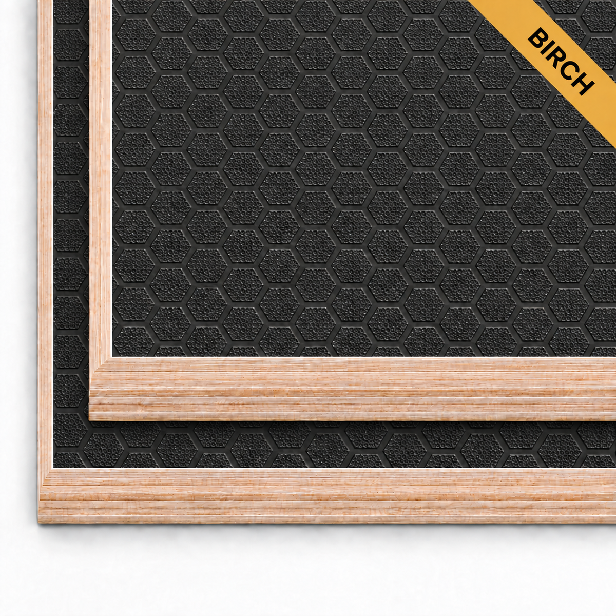 15mm Black Hexa Phenolic Birch Core Plywood with Birch identification ribbon