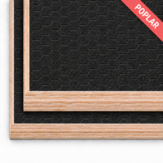 18mm Black Hexa Phenolic Poplar Plywood with red Poplar identification ribbon