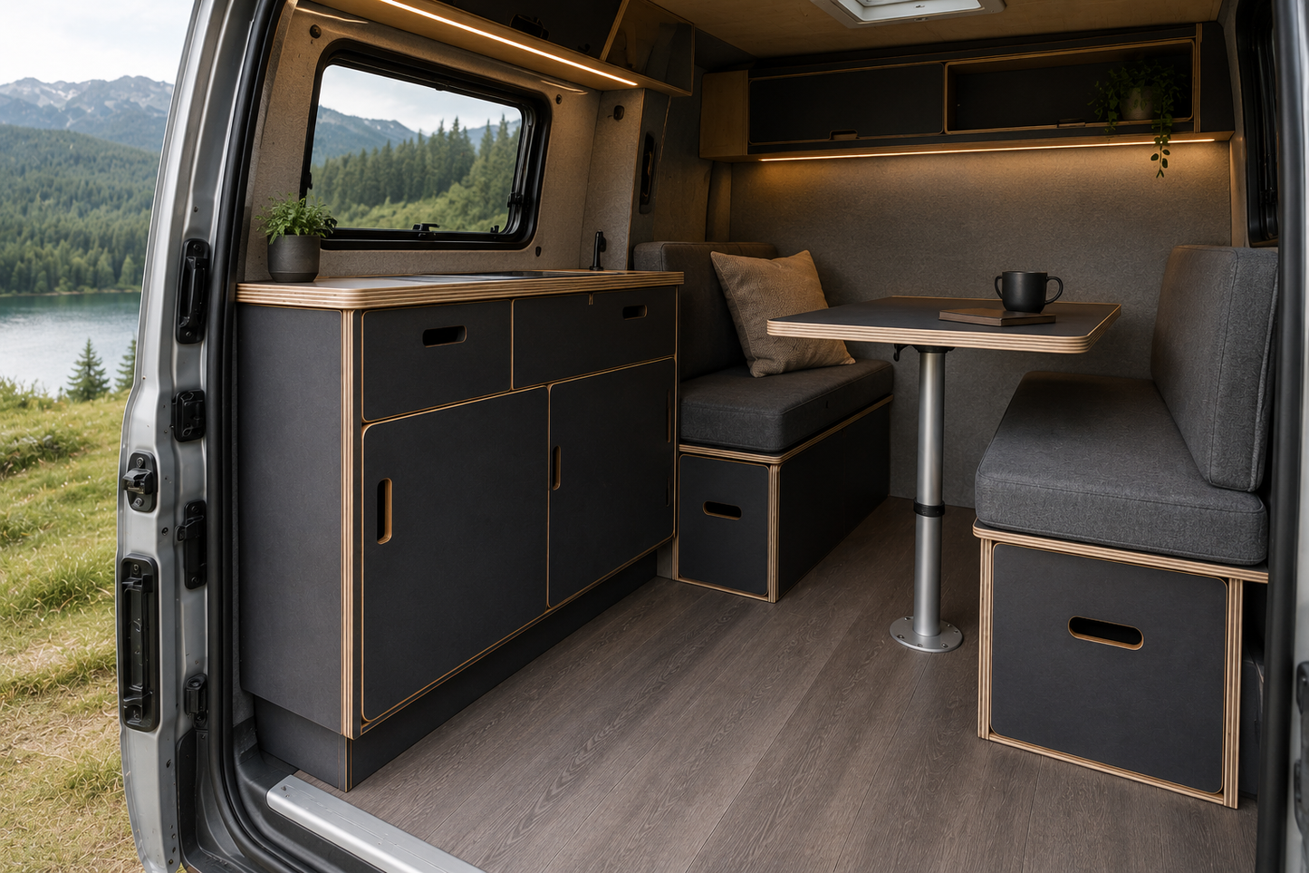 Dark Grey Lightweight Furniture Plywood Sheet 15mm – Campervan Furniture Board