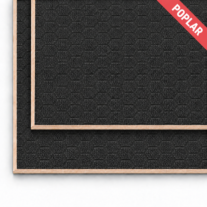 6mm Black Hexa Phenolic Poplar Plywood with red Poplar identification ribbon