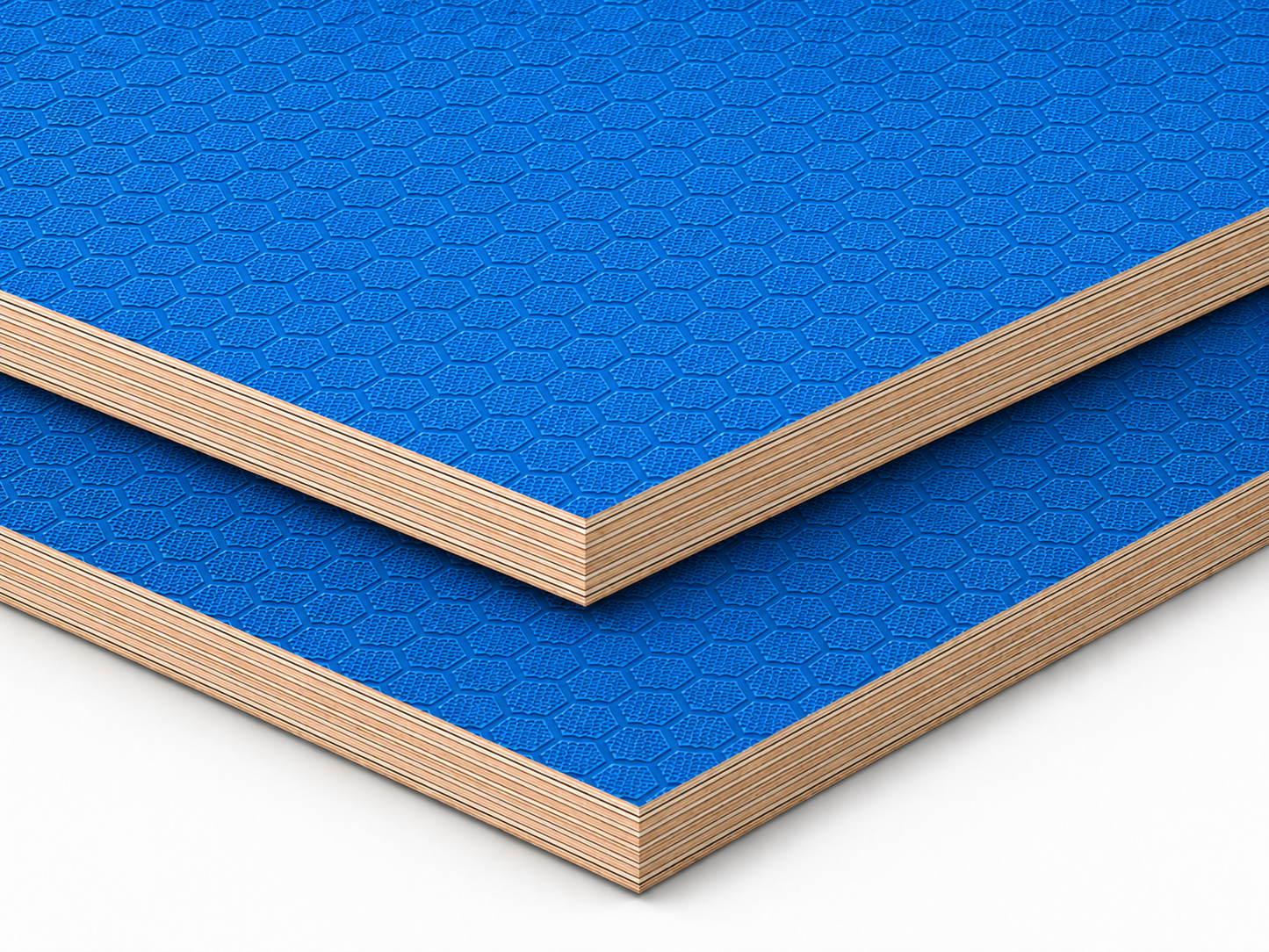 15mm Blue Hexa Phenolic Poplar Plywood Sheet (Anti-Slip Trailer & Vehicle Flooring)