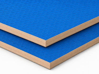 15mm Blue Hexa Phenolic Poplar Plywood Sheet (Anti-Slip Trailer & Vehicle Flooring)