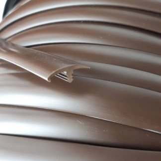 Brown T-Trim edging for 15mm campervan furniture boards