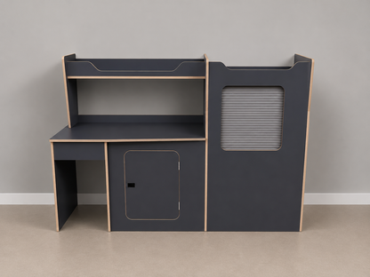 Dark Grey Lightweight Campervan Kitchen Pod | SWB Van Conversion Unit