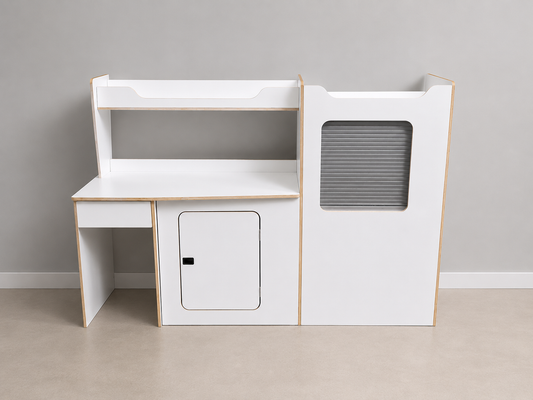 White Lightweight Campervan Kitchen Pod | SWB Van Conversion Unit