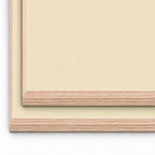 Matt Buttercream 15mm lightweight furniture plywood boards with square 90 degree corners
