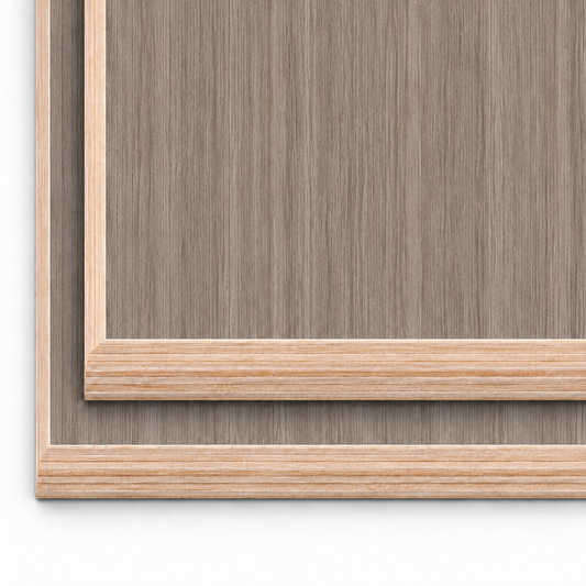 Matt Driftwood 15mm lightweight furniture plywood boards with square 90 degree corners and straight grain