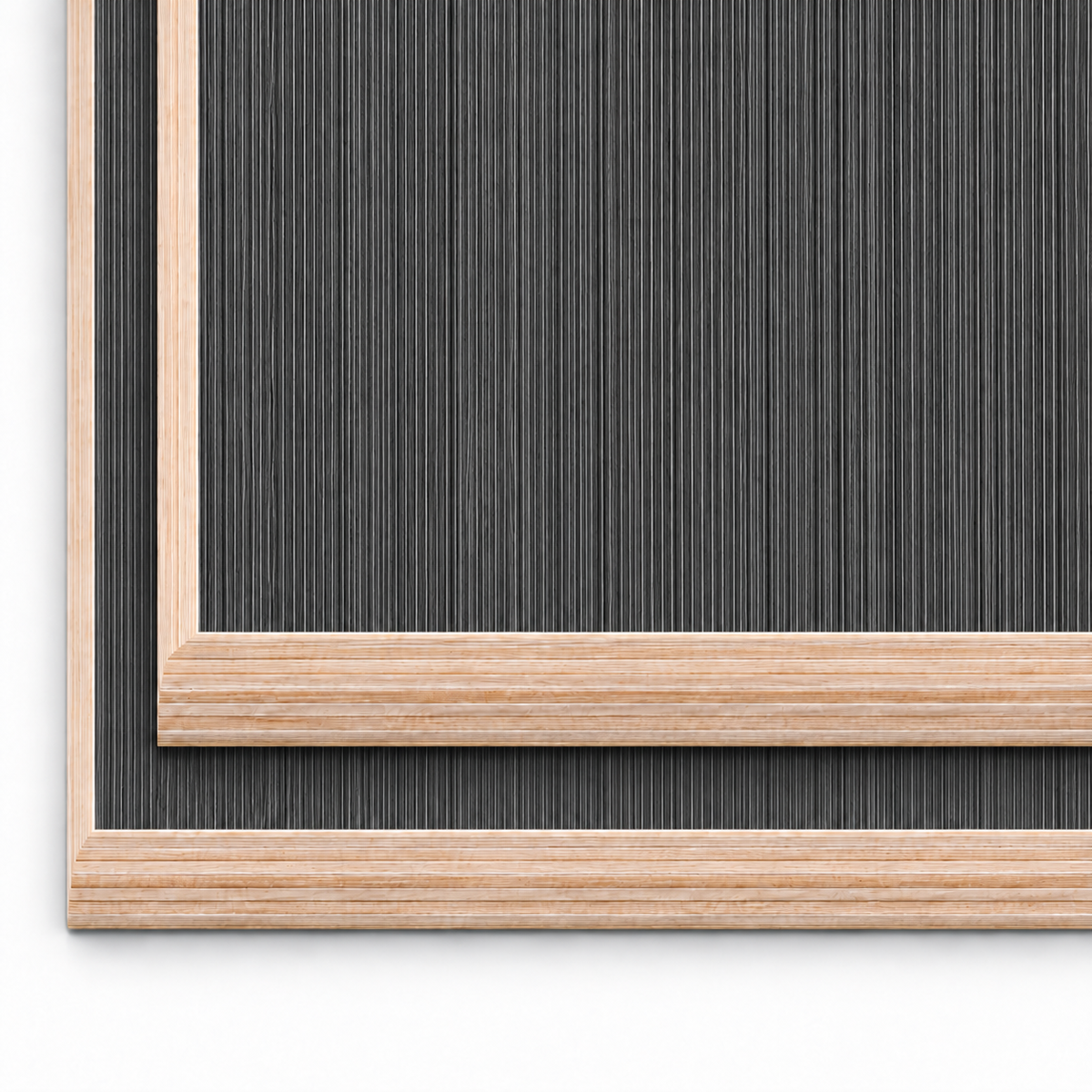 Matt Hacienda Black 15mm lightweight furniture plywood boards with square 90 degree corners and straight linear grain