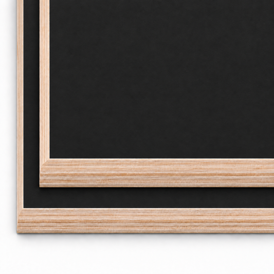 Matt Black 15mm lightweight furniture plywood boards with square 90 degree corners