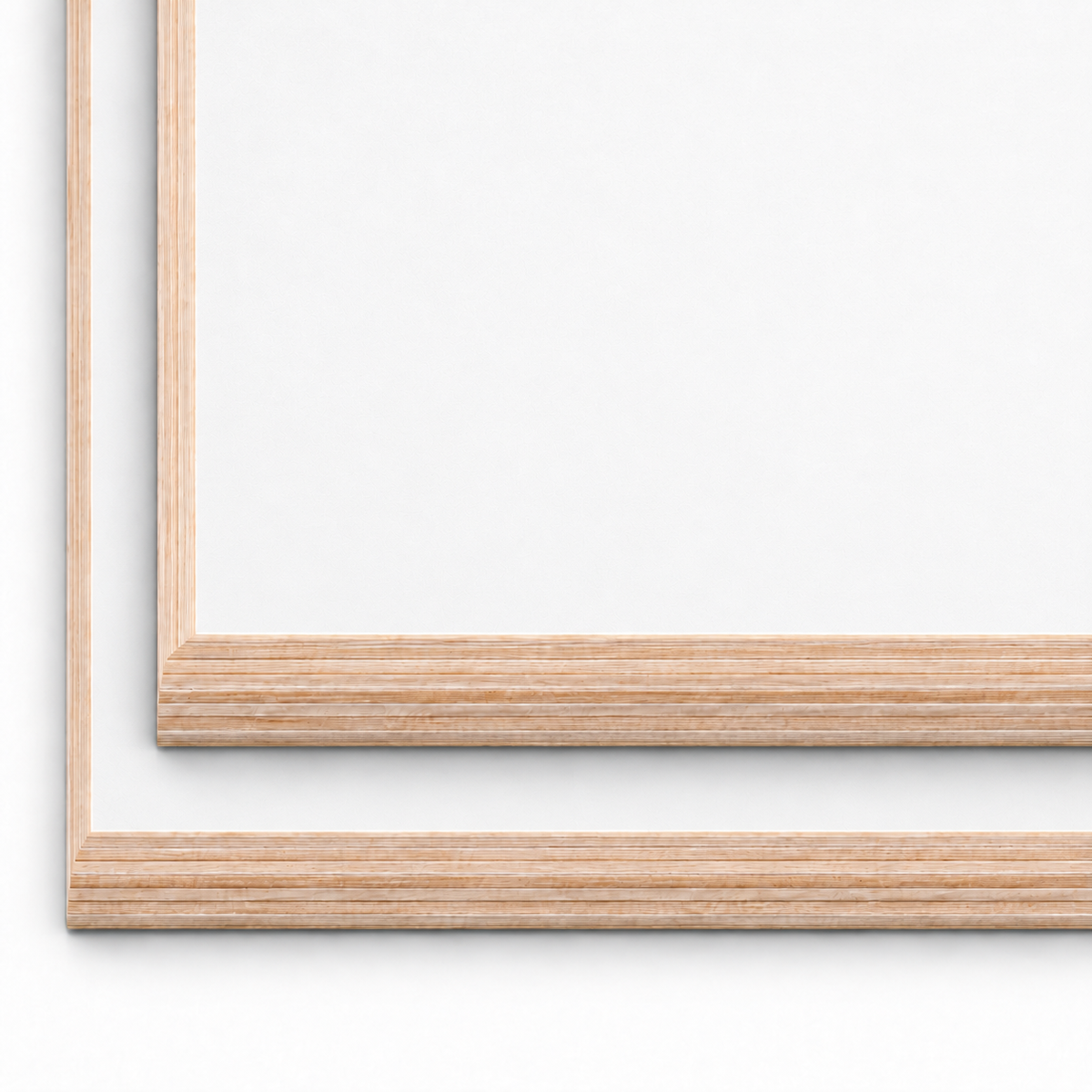 Matt White 15mm lightweight furniture plywood boards with square 90 degree corners